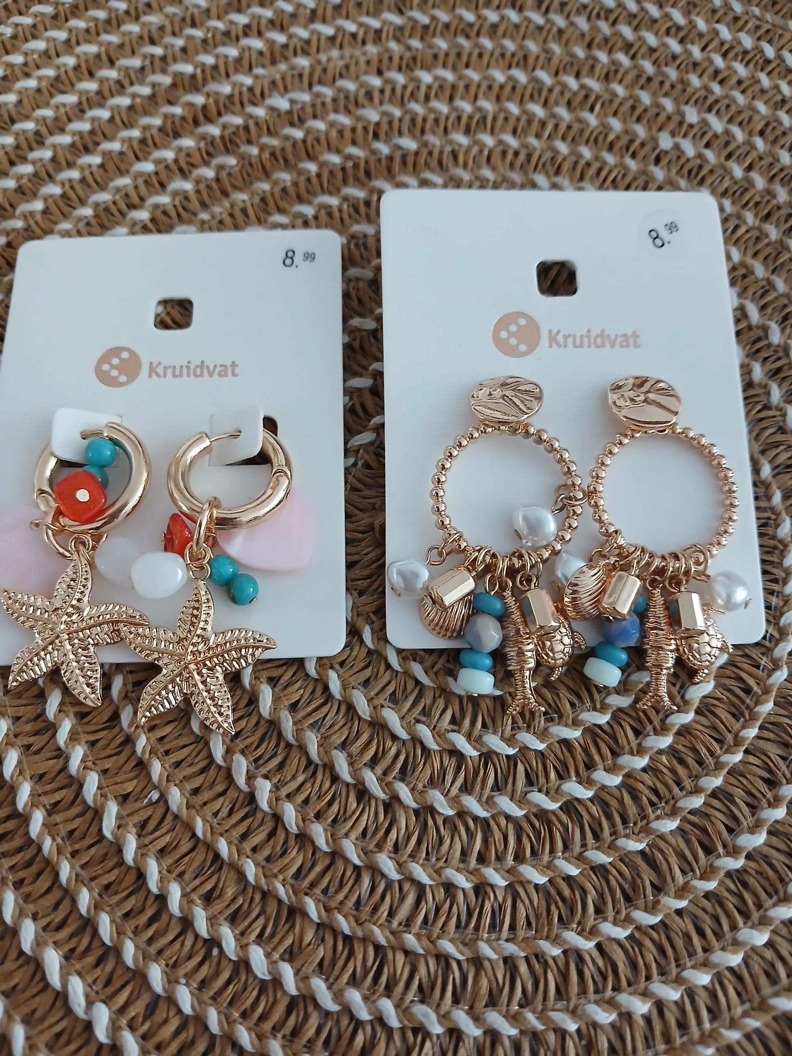 Lots de deux paires de boucles doreilles Tendance